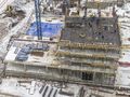 Ход строительства. Корпус 11. Ведется монтаж средних этажей. Аэрофотосъемка от 30.11.17 г.