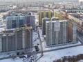ЖК «Летний сад». Ход строительства. Вид со стороны Дмитровского шоссе. Аэрофотосъемка. Фото от 17.03.2018 г.