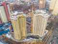 ЖК «Золотые Ворота». Ход строительства. Корпус 15А. Вид с ул. Пионерская. Аэрофотосъемка от 03.11.2017