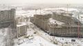 Ход строительства. Корпус 12. Монтаж верхних этажей. Аэрофотосъёмка от 24.01.18 г.