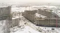 Ход строительства. Корпус 12. Монтаж верхних этажей. Аэрофотосъёмка от 24.01.18 г.
