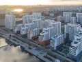 ЖК «Ривер Парк». Вид на комплекс и обустройство набережной. Аэрофотосъемка от 15.11.2018