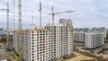 Корпус 1. Ведется монтаж верхних этажей. Аэрофотосъёмка от 10.10.18 г.