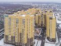 Мкр. «Полет». Сданные корпуса 1 и 2, внутренний двор с гостевой парковкой. Аэрофотосъемка от 21.12.2017 г.