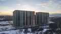 ЖК «МИР Митино». Корпуса 9, 10. Аэрофотосъемка. Фото от 19.02.2019 г.