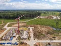 Экогород «Лесобережный». Ход строительства. Подготовка 
к возведению 1 этажа. Фото от 05.07.2017 г.