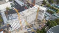 Ход строительства. Ведется монтаж кровли. Аэрофотосъёмка от 10.09.18 г.
