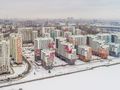 ЖК «Ривер Парк» в Нагатинском Затоне. Вид на комплекс и окрестности. Аэрофотосъемка от 12.01.2018 г.