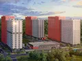 Архитектурный ансамбль включает в себя 3 монолитных корпуса высотой от 16 до 18 этажей.