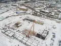 ЖК «Лучи». Ход строительства. Закладка фундамента. Аэрофотосъемка. Фото от 04.01.2017 г.