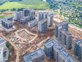 Ход строительства. Часть корпусов сдаются в конце 2017 года. Аэрофотосъемка от 17.07.2017 г.