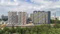 Возведенные корпуса 3Б, 2Б. Начало строительства корпусов 1А, 1Б. Аэрофотосъемка. Фото от 17.06.2019 г.