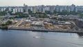 Вид на стройку с реки. Аэрофотосъемка 30.05.2019 г.
