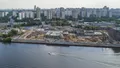Вид на стройку с реки. Аэрофотосъемка 30.05.2019 г.