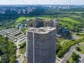 Многофункциональный комплекс «Мосфильмовская». Ход строительства. Окрестности.  Аэрофотосъемка. Фото от 25.06.2016 г.