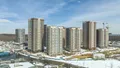 Ход строительства. Отделка фасадов и внутренние работы. Аэрофотосъемка 4.04.2022 г.