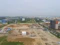 Ход строительства. Ведется монтаж нижних этажей. Аэрофотосъёмка от 17.05.18 г.