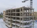 Мкр. «Новое Бисерово 2». Ход строительства корпуса 6. Возведение верхних этажей. Аэрофотосъемка. Фото от 19.01.2018 г.