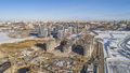 ЖК «Город на реке Тушино-2018». Ход строительства квартала 3. Аэрофотосъемка. Фото от 19.02.2019 г.