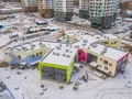 ЖК «Ривер Парк» в Нагатинском Затоне. Школа. Аэрофотосъемка от 12.01.2018 г.