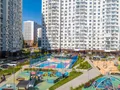ЖК «Ривер Парк» в Нагатинском Затоне. Аэрофотосъемка от 11.05.2018 г. Детская площадка.