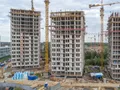 Ход строительства. Монтаж верхних этажей. Аэрофотосъемка от 21.09.2017 г.