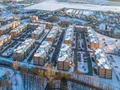 Экопарк «Горчаково». Корпуса 10, 11, 12, 14, 15, 16, 17.  Аэрофотосъемка. Фото от 23.11.2016 г.