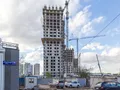 Ход строительства. Вид со стороны Выборгской улицы. Фото от 13.05.2017 г.