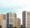 ЖК «Инновация». Корпуса имеют п-образную форму, на стилобате.