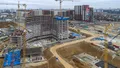 Ход строительства 1 корпуса. Ведется монтаж средних этажей. Аэрофотосъёмка от 14.11.18 года.