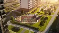 Во дворах выполнены работы по ландшафтному озеленению, установлены многофункциональные игровые и спортивные площадки, проложены велосипедные и пешеходные дорожки.