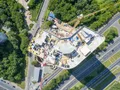 МФК «Штаб квартира на Мосфильмовской». Ход строительства. Вид сверху.  Аэрофотосъемка. Фото от 25.06.2016 г.