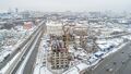Городской квартал BIG TIME (Биг Тайм). Вид сбоку. Аэрофотосъемка 23.12.2018 г.