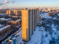 24-25 этажная часть секций (с 1 по 5 секции) ЖК «О7». Аэрофотосъемка от 30.01.2017 г.
