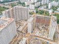 ЖК «Летний сад». Ход строительства. Корпуса 2А, 2Б, 2В, 2Г, 4А, 4Б. Аэрофотосъемка. Фото от 30.08.2017 г.