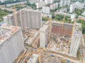 ЖК «Летний сад». Ход строительства. Корпуса 2А, 2Б, 2В, 2Г, 4А, 4Б. Аэрофотосъемка. Фото от 30.08.2017 г.