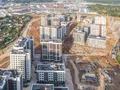 Ход строительства. Общий вид строительной площадки в сторону ул. Адмирала Корнилова. Аэрофотосъемка от 21.09.2017 г.