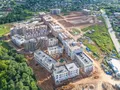 ЖК «Малина» (ЖК «ЭкоПарк Нахабино»). Ход строительства. Корпуса 1.1-1.5, 2.1-2.6, 3.1-3.5, 4.1-4.3, 5.6. Аэрофотосъемка. Фото от 24.07.2017 г.
