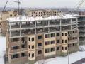 мкр. «Новое Бисерово-2». Ход строительства корпуса 1. Аэрофотосъемка. Фото от 21.12.2017 г.