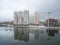 ЖК «Ривер Парк» в Нагатинском Затоне. Корпуса 8, 9, 10. Аэрофотосъемка. Фото от 28.11.2016 г.