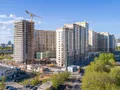В корпусе 3 идут работы по кладке наружных стен. Аэрофотосъемка. Фото от 14.05.2017 г.