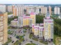 ЖК «Видный берег». Общий вид, вид готовых корпусов (корп. 1В). Аэрофотосъемка от 26.07.2018 г.