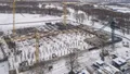 Продолжается строительство новых корпусов. Общий вид территории застройки. Аэрофотосъёмка от 10.12.18 г.