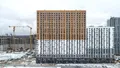 Отделка фасада. Ход строительства. Аэрофотосъемка 6.01.2020 г.