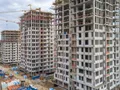 Ход строительства. Корпуса 1-5. Монтаж верхних этажей. Аэрофотосъемка от 21.09.2017 г.