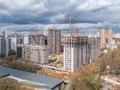Общий вид территории строительства со стороны р. Сетунь. Аэрофотосъёмка от 27.04.18 г.