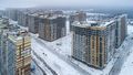 Жилой квартал «Пригород Лесное». Вид на строящиеся корпуса. Фото от 11.02.2019 г.