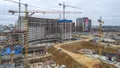 Ход строительства 1 корпуса. Ведется монтаж средних этажей. Аэрофотосъёмка от 14.11.18 года.