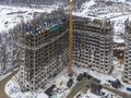 Ведется монтаж верхних этажей. Аэрофотосъемка от 11.12.17 г.