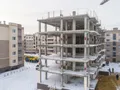 Мкр. «Новое Бисерово 2». Ход строительства корпуса 6. Возведение верхних этажей. Аэрофотосъемка. Фото от 19.01.2018 г.